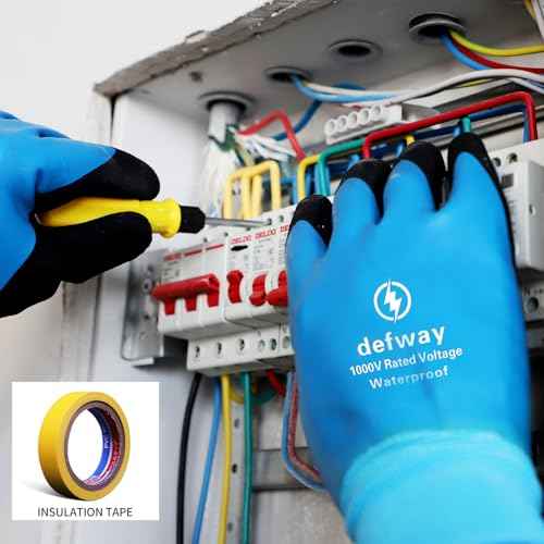 defway Insulated Work Gloves 1000V High Voltage Resistant Electrician Gloves Waterproof Work Gloves Rubber Non Slip Design