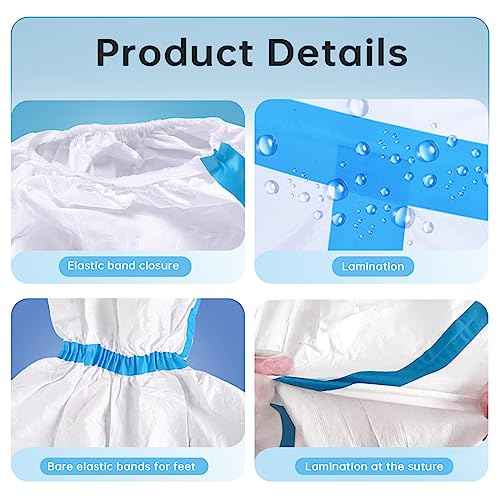 5 Pairs Disposable Boot and Shoe Covers,non-slip waterproof£¬Suitable for indoor and outdoor, catering, sanitation, disinfection protection, community protection