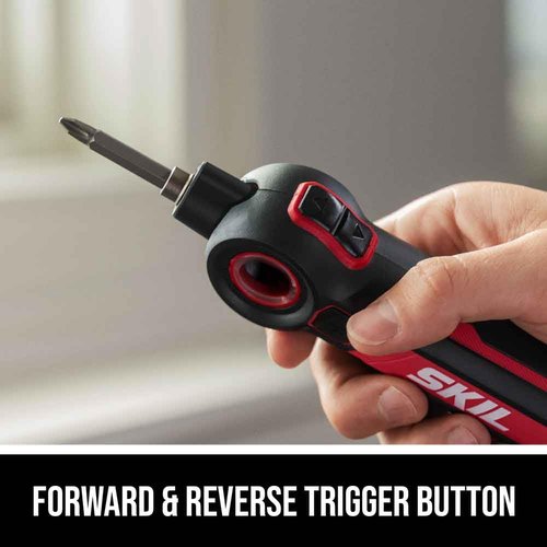 SKIL Twist 2.0 Rechargeable 4V Screwdriver with Pivoting Head, Torque Setting, USB-C Charging Cable & 2PC Bit Set-SD5619-01