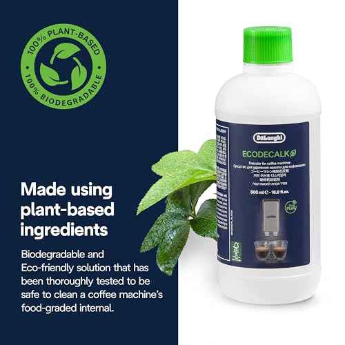 De'Longhi EcoDecalk Descaler, Eco-Friendly Universal Descaling Solution for Coffee & Espresso Machines, 16.90 oz (5 uses)