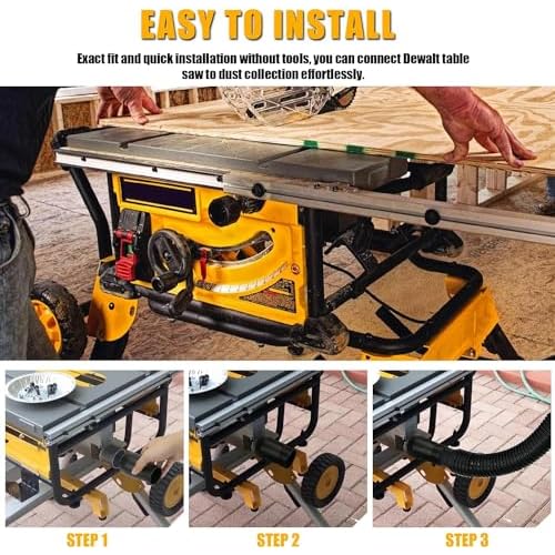 Thaekuns Table Saw Vacuum Adapter for DeWalt Contractor Saw and Shop Vac Etc