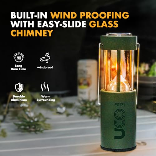 Forest UCO Candle Lantern Pack with 4 Candles & Storage Bag – Collapsible Camping & Emergency Light