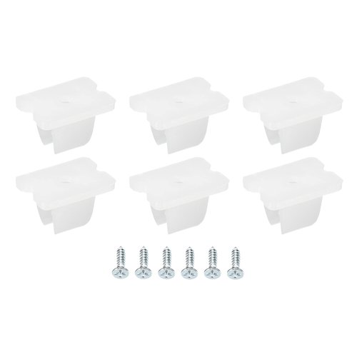 MECCANIXITY Waterproof LED Strip Mounting Clips Holder Mounting Bracket Support Fixing Clamps Fit 5mm to 6mm Silicone LED Strip Lighting, Translucent Pack of 50