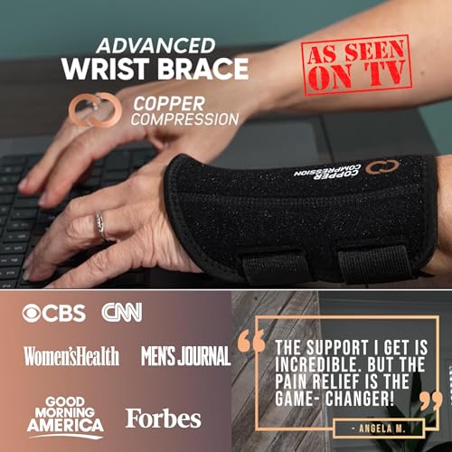 Copper Compression Wrist Brace Right Hand S/M - Support for Pain & Injury