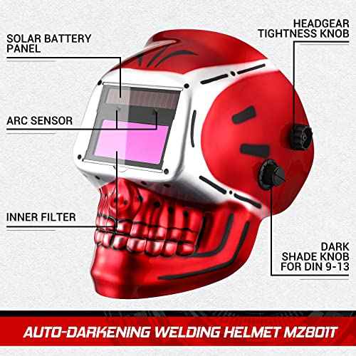Welding Helmet Auto Darkening: DEKORPO True Color Solar Powered Auto Darkening Welding Welder Mask Hood Helmets