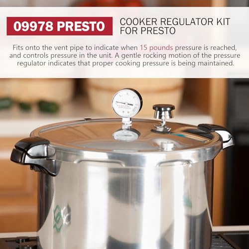 Presto Pressure Canner Regulator Weight 15lb - 09978 Replacement for 50294 50626 09913 (Silver, 1 Pack)