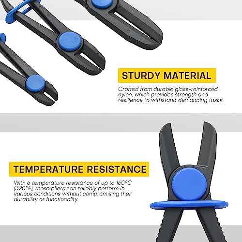 3PCS Clamp Pliers Set - Versatile Pinch Off Plier Set for Flexible Hoses, Brake Hoses, Fuel Lines (3PCS)