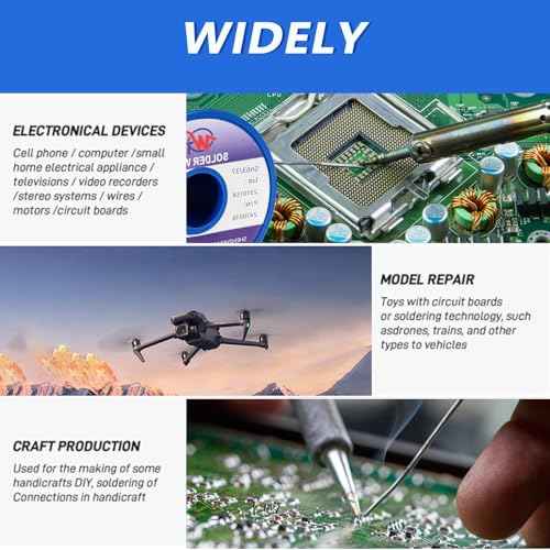 1mm 50g Solder Wire - High-Strength 63/37 Tin-Lead Solder with 183¡É Low Melting Point for Electronics, Mechanical, Automotive, and Communications Industries