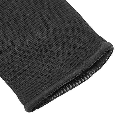 Luwint Kids Hand Wrap - Knitted Palm Sleeve Wrist Brace Hand Protection Support for 8-14 Years, 1 Pair Black