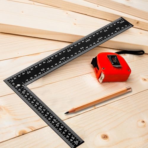 Professional 8x12 Inch Carpenter Square - Heavy-Duty Carbon Steel