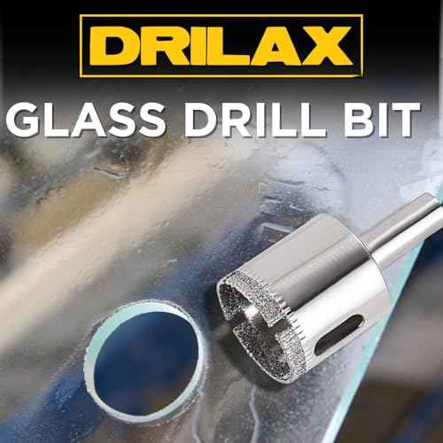 Drilax 1 Inch Diamond Drill Bit | Triple-Coated for Granite, Quartz Countertops & Ceramic, Porcelain Tiles | Glass & Stone Core Drill Bit