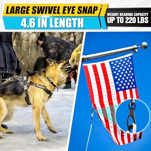 Heavy Duty Stainless Steel Swivel Eye Snaps 4.6” Load Capacity 220LBS (2 Pack)