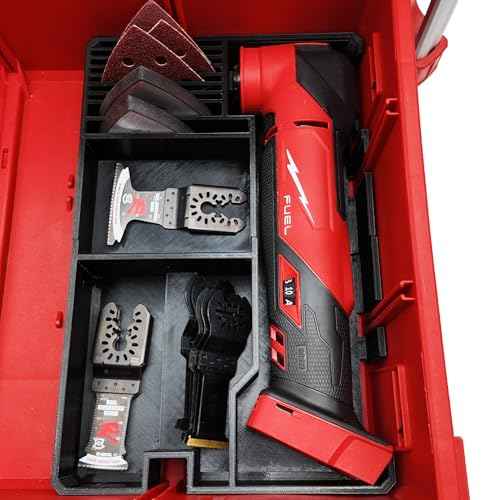 Tidy Tool Insert for Milwaukee M18 Multi-Tool (Fits 2626 & 2836 Models) ? Reversible Liner for Packout 2-Drawer & 3-Drawer Systems ? Organizer Only