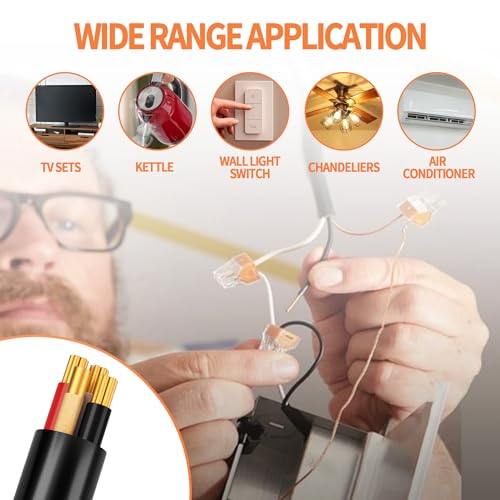 Energeaster 50FT 3x8AWG Indoor Stranded Copper Cable with Ground NM-B 600V