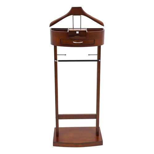 JINHZIXIU Wood Suit Rack Suit Stand for Man and Women Clothes Valet Suit with Drawer Valet Stands Men Valet Brown Suit Valet for Entryway Office Living Room