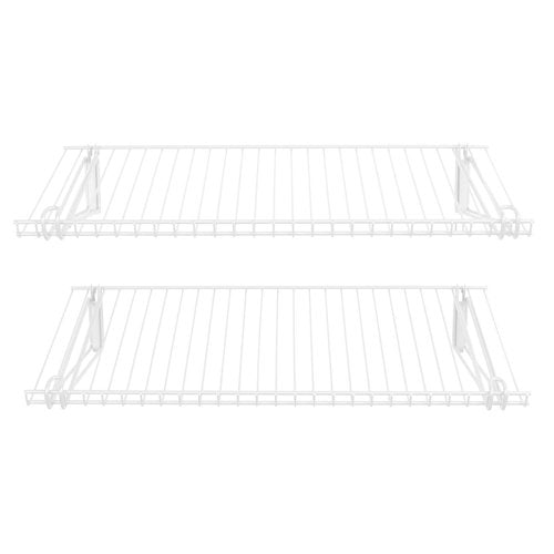 Rubbermaid Configurations 26" Shelving Kit, Set of 2 Shelves, White, Expandable, Organization for Home/Laundry/Bathroom/Mudroom/Pantry/Linen Closet/Garage