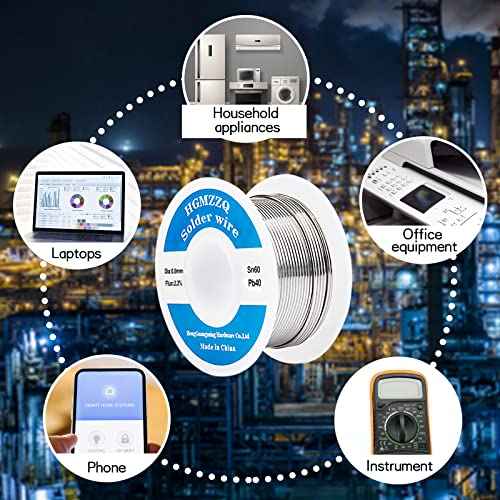 60/40 Tin Lead Solder Wire with Rosin core for Electrical Soldering 0.031 inch(0.8mm-50g)