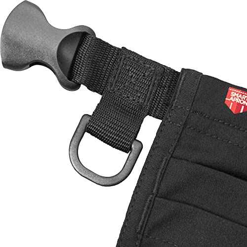 Smart Apron Waist Apron - 7 Pockets with Zippers & Adjustable Clip Belt For Kitchen Cooking Restaurants Waiters Servers BBQ