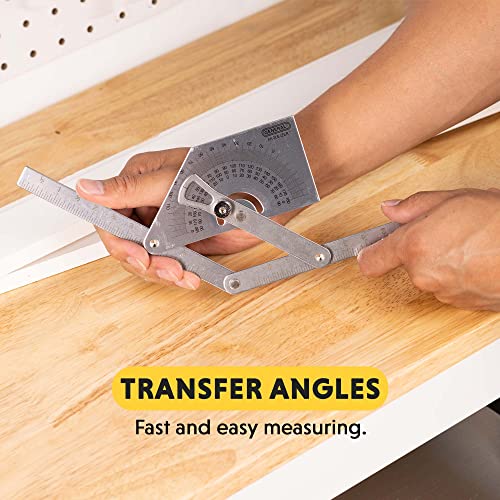 General Tools Stainless Steel Protractor & Angle Finder 0–180°