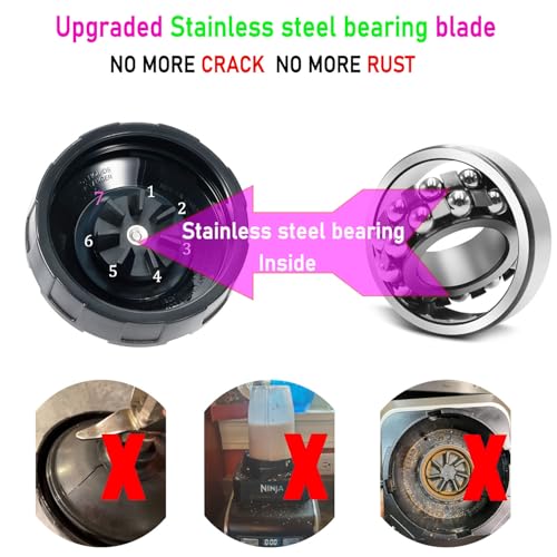 4inch 7Fins Male Blender Blade Replacement for Ninja Auto-iQ – ABTER