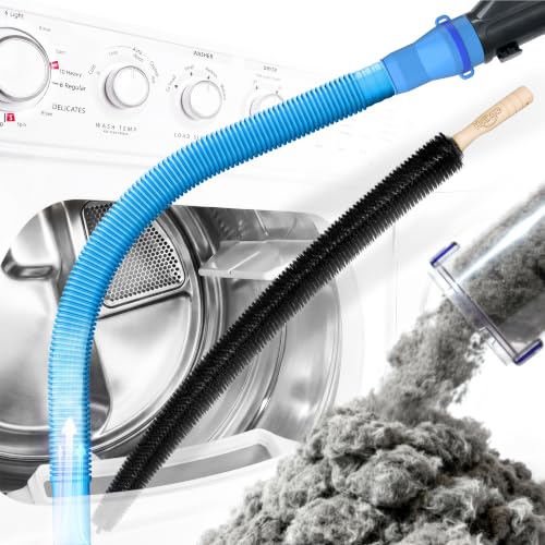 Holikme Dryer Vent Cleaner Kit - 2-Piece Blue Vacuum Attachment