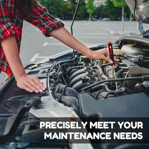 WILLBOND 4 Pcs Pick and Hook Set Precision Automotive Mechanic Picks Tools Set for Car Oil Seal Hooks Puller Remover Tools (9.45 Inches,Red)