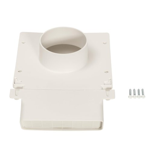 PreVent-It Soffit Vents 4 Inch - Only Design that Prevents Moist Air from Re-entering Home, Under Eave Exterior Vents for Bathroom Exhaust Fan, Screws Included, White, 1-Pack