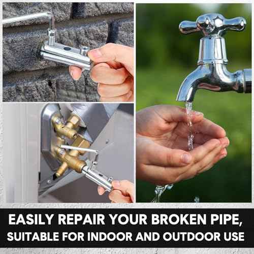 Moxweyeni 4 Pcs Broken Pipe Extractor Tool for Damaged Bolt and Faucet Removal, Removes Rusted/damaged Faucet Bolts & Pipe Threads, Broken Removal Tool for 1/2", 3/4", 1" Pipes