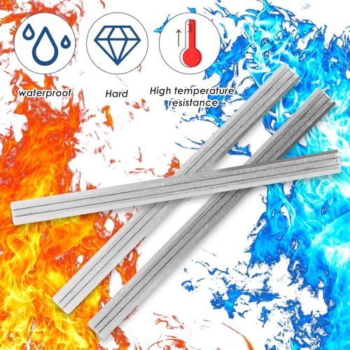 10 Pcs 3-1/4" Planer Blades Replacement Part Compatible with Makita Bosch DeWalt Black Decker Ryobi and Most Hand-held Portable Planers, Carbide Knives Gift for Craftsman, Carpenter