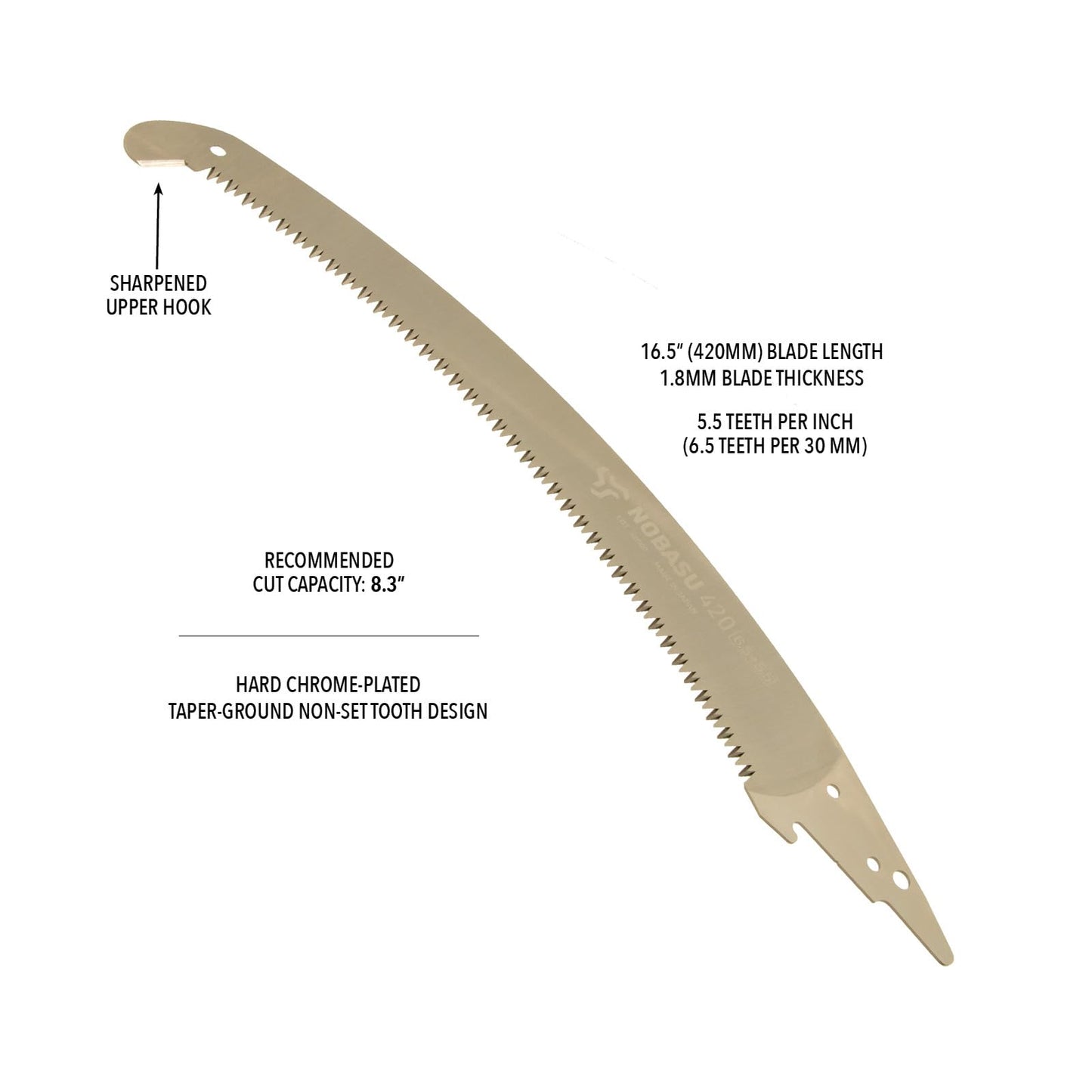 Notch Nobasu and Hayate Replacement Blade 420mm (798-42-A)
