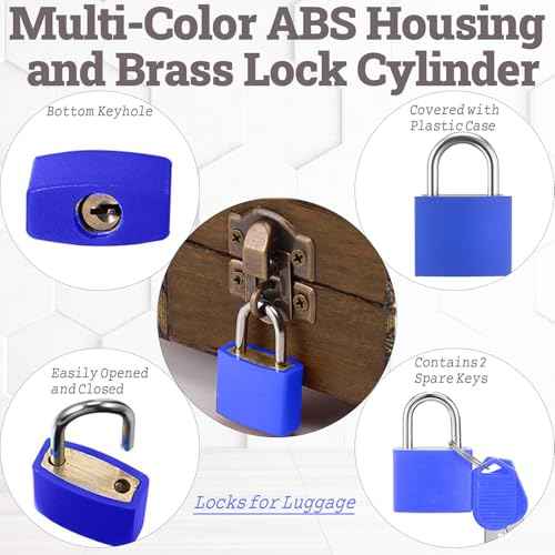 6 Pcs ?????????????? ?????????? ???????? ??????, Mini Key Locks for Lockers, Metal/Multicolor Small Locks with Keys, Perfect for Securing Backpacks, Boxes, School, and More