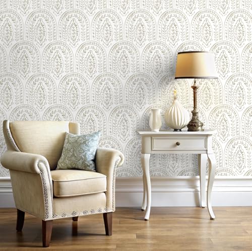 EeeComing Beige Boho Peel and Stick Wallpaper 17.3