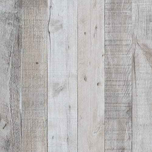 WENMER Grey Wood Wallpaper 17.71" x 118" Shiplap Peel and Stick Wallpaper Wood Contact Paper Self Adhesive Wallpaper Wood Plank Wall Paper for Cabinets Kitchen Shelf Drawer Wall Door