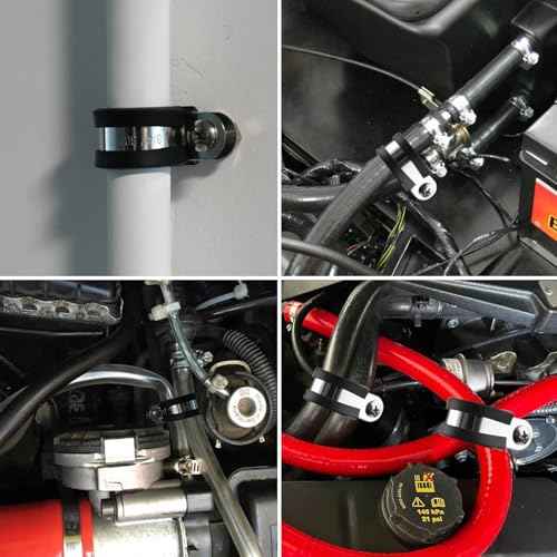 20 Pcs 1 Inch 304 Stainless Steel Cable Clamp, Rubber Cushioned Insulated Clamp, Conduits Pipe Strap Clamps for Pipe Fixing on Various Surfaces