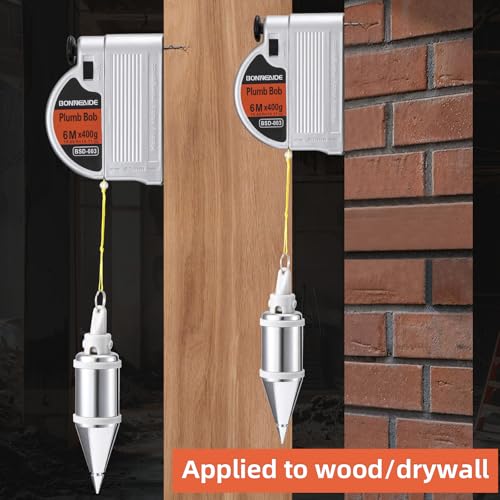 Retractable Plumb Bob Tool for Construction Industry Assignments, 14