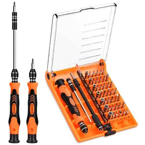 Mini Torx Precision Screwdriver Set?Torx Security Bits T3 T4 T5 T6 T7 T8 T9 T10 T15 T20, 42 PCS Small Electronics Tool Kit for Laptop, PC, Phone, Xbox, PS4, Ring Doorbell, Pocket Knife and Fasteners