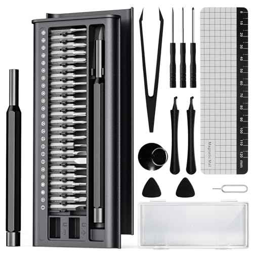 38-in-1 Precision Screwdriver Set,Mini Professional Magnetic Pads Tiny Repair Tool Kit for Macbook,Computer,Laptop,iPhone, PS4,PS5,Xbox, Switch,Eyeglasses,Watch,Ring Doorbell,Electronic,Gifts for Men