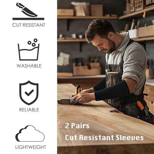 2 Pairs Arm Protection Sleeves Cut Burn Resistant Sleeve Anti Abrasion Forearm Cover Protector for Men Thin Skin