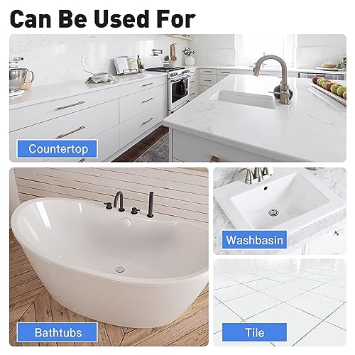 DWIL White Tile & Tub Refinishing Kit Water-Based Semi-Gloss Paint 16.5oz