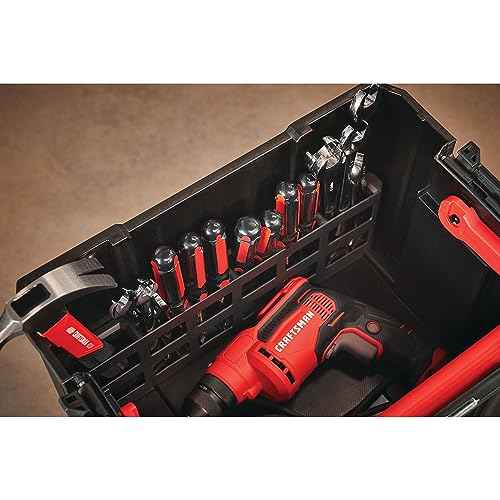 CRAFTSMAN VERSASTACK Tool Storage, Open Tote Case Crate Tool Box (CMST17809)