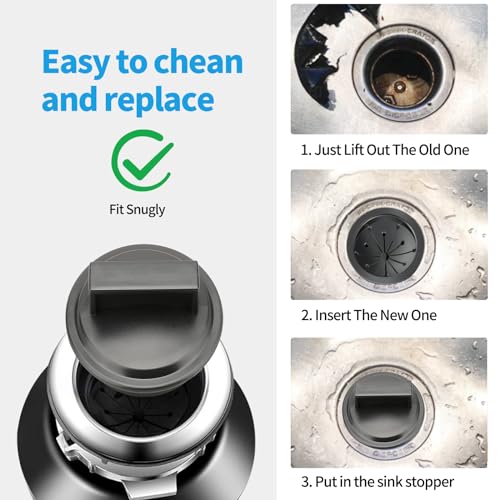Black 3 Inch Garbage Disposal Splash Guard Cover for Sink - Dincerpen