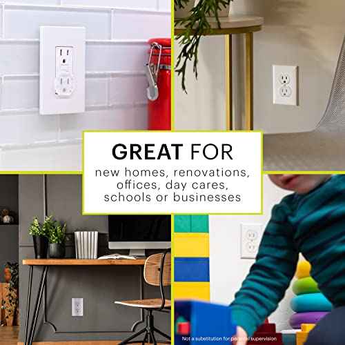 Power Gear Outlet Covers Baby Proofing Child Proof Plug Covers for Electrical Outlets Easy Install Outlet Plug Covers UL Listed Shock Prevention Clear 54614 120 Count