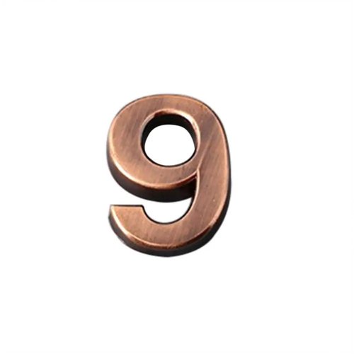 Self Adhesive House Numbers 3D Bronze/Grey ABS Mailbox Numbers Sign 2 Inch Modern Door Number Sticker for Outside Address Hotel Yard Post Room Office Outdoor Decoration(Bronze 9)