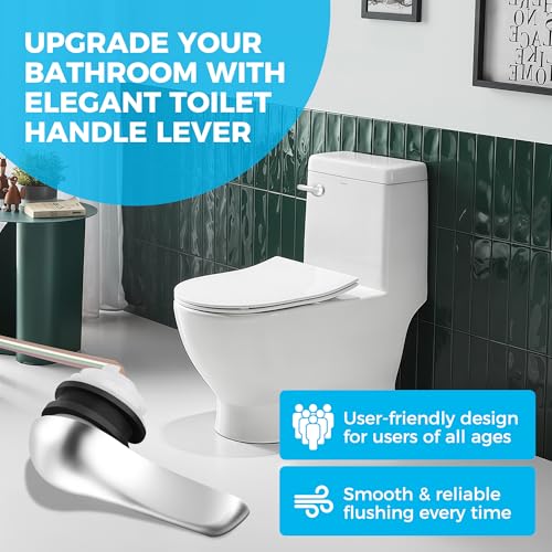 Yupjlia 2 Pack Front Mount Toilet Handle Replacement Kit with Metal Lever