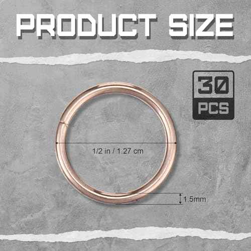 30 Pcs 15% Silver Brazing Joint Solder Ring Silfos Rings for 1/2" O. D. Copper Tubes Silver Solder Brazing Ring for HVAC Copper Tubes Small Welding Process