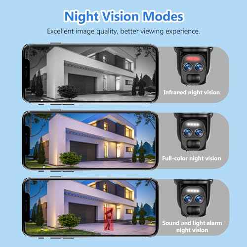 [ 8X Zoom ] 4K 5Dbi Security Cameras Wireless Outdoor, Battery Powered Solar Security Camera Outdoor 360¡Æ PTZ WiFi Camera with Spotlight Siren, Motion Detection,Color Night Vision,2.4/5GHz,Alexa