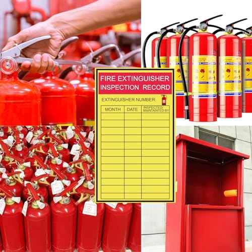 Fire Inspector Sticker Monthly Fire Extinguisher Inspection Tags Stickers Safety Stickers 3x5 ...