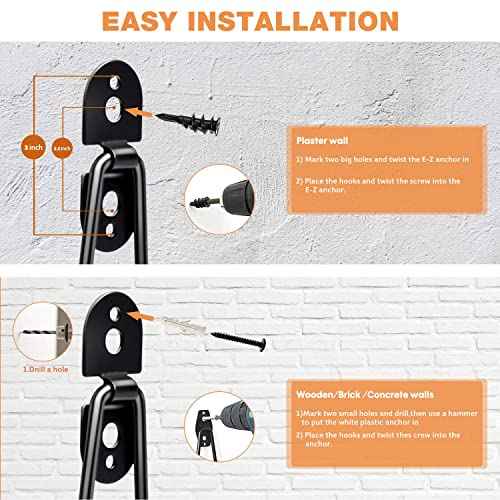 Garage Storage Hooks - 7.5 Inch Long Wall Mount Hanger, Garage Organizer Heavy Duty Utility Hooks for Ladder, Ski, Chairs, Garden Tool, Bulk Items