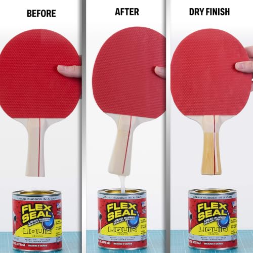 Flex Seal Liquid Rubber Sealant Coating - Clear, 16 oz Waterproof, Flexible