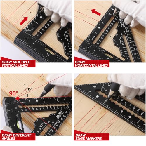 4.5 inch Rafter Square, Aluminum Metal Triangle Ruler
